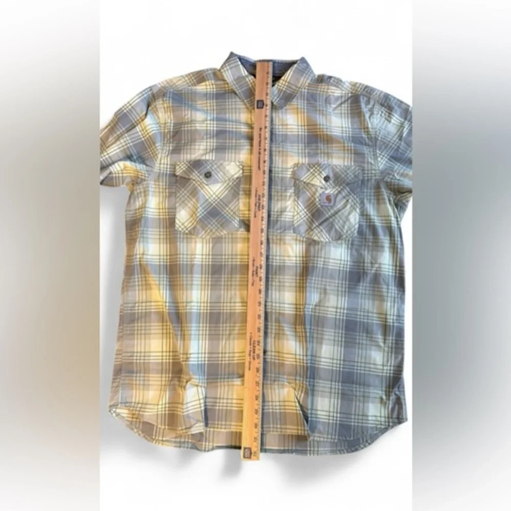 NWT MENS CARHARTT RUGGED FLEX FIT LONG SLEEVE BUTTON DOWN SIZE LARGE - Picture 7 of 8